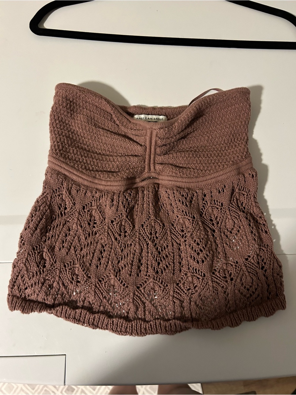 American Eagle Crochet Strapless Tube Top